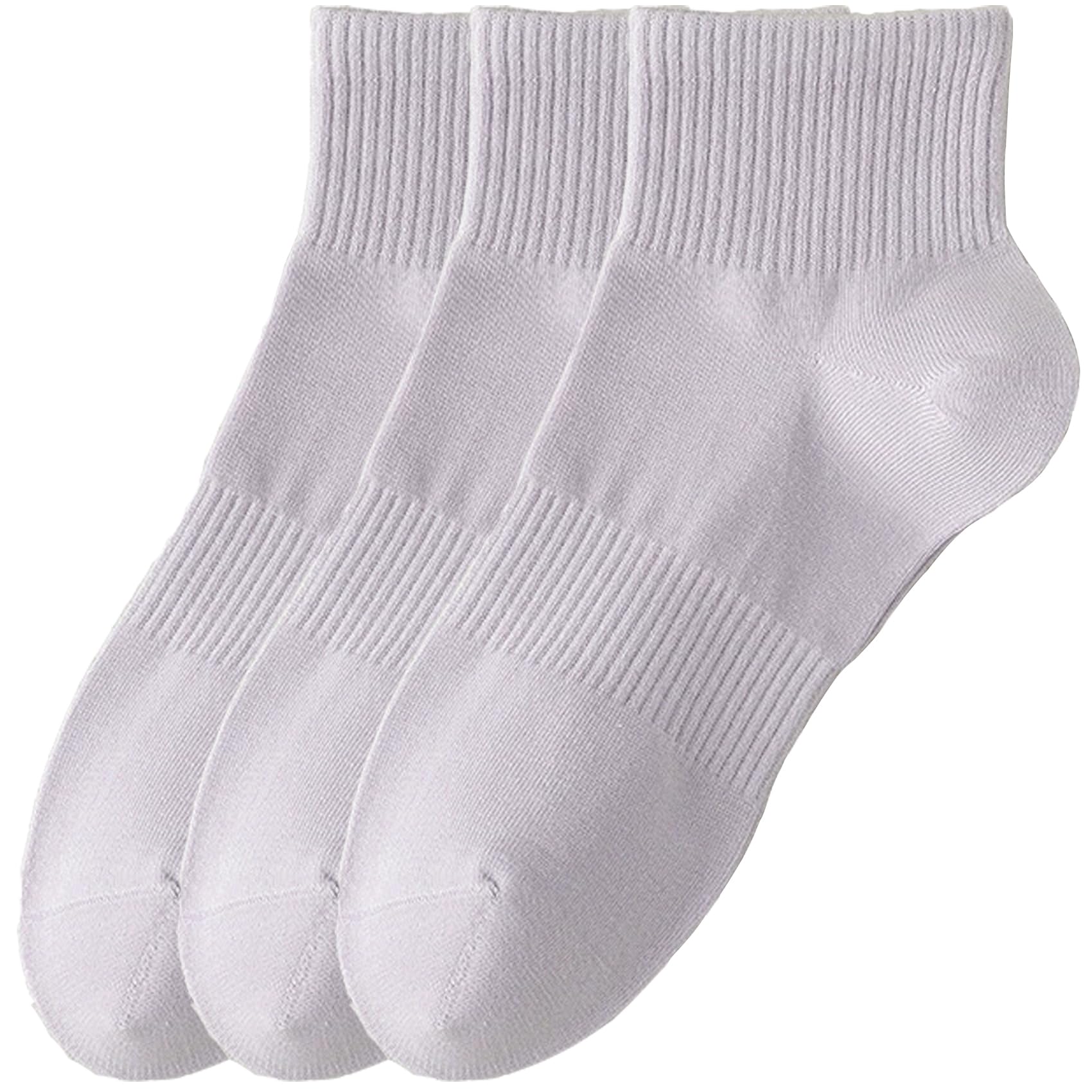 Hamjax Women's Lavender 3 Pairs Casual Socks Cotton Sneaker Socks Ankle Socks,