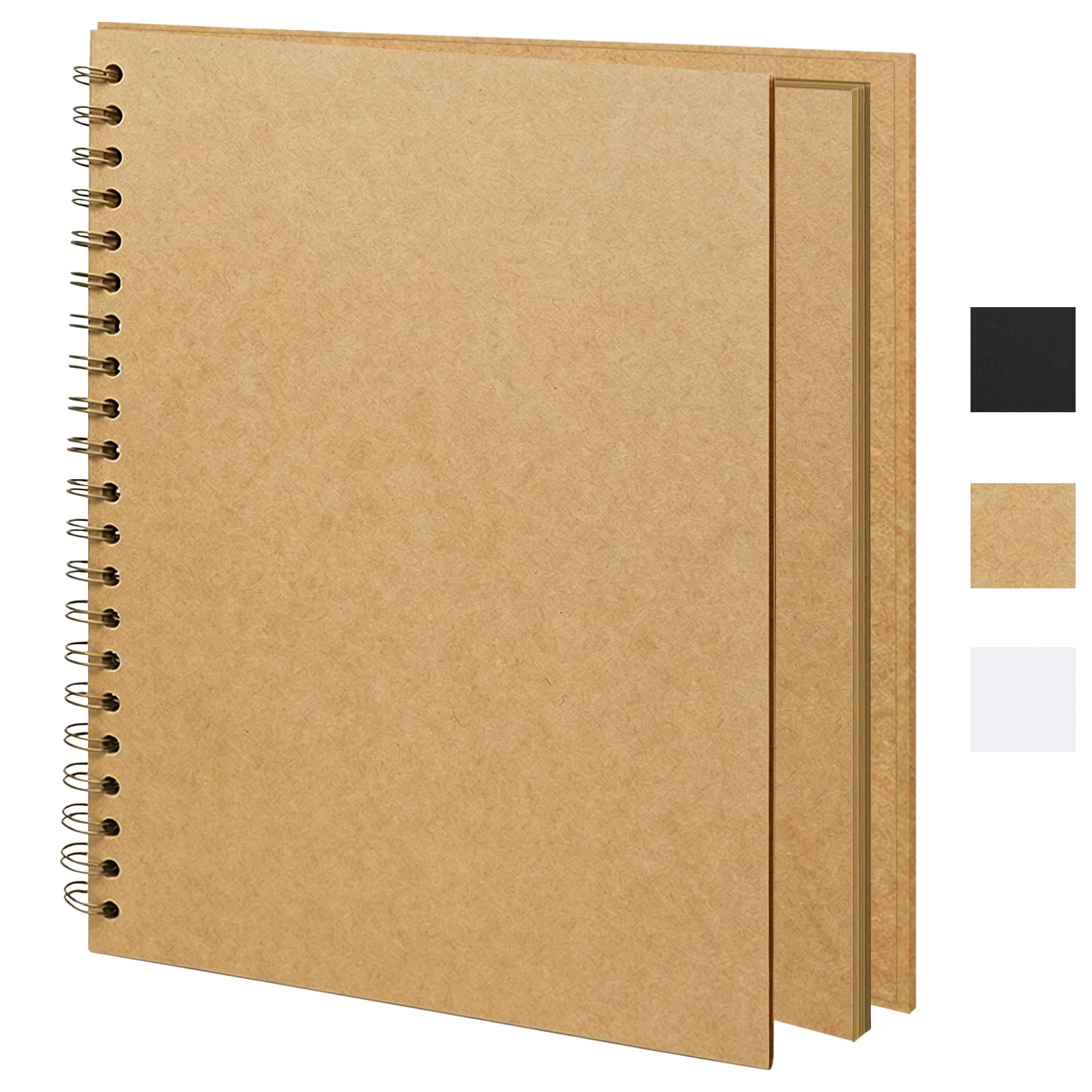 Scrapbook 28x20.5 CM Hardcover Photo Album Kraft Khaki Pages Memory Book for Wedding, Baby, Family, Graduation, Travel & Vacation Memories — image 1