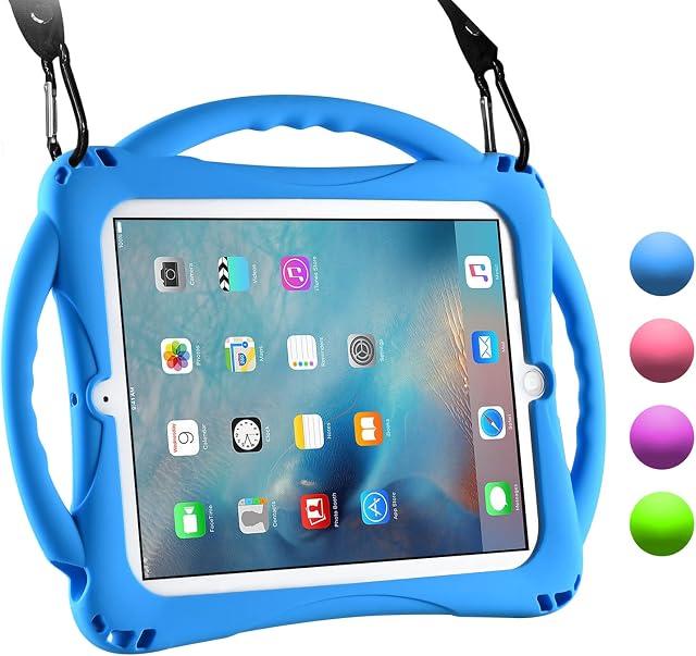 iPad 2 Case for Kids,TopEsct Shockproof Silicone Handle Stand Case for Apple iPad 2nd Generation,iPad 3rd Generation,iPad 4th Generation (Blue)