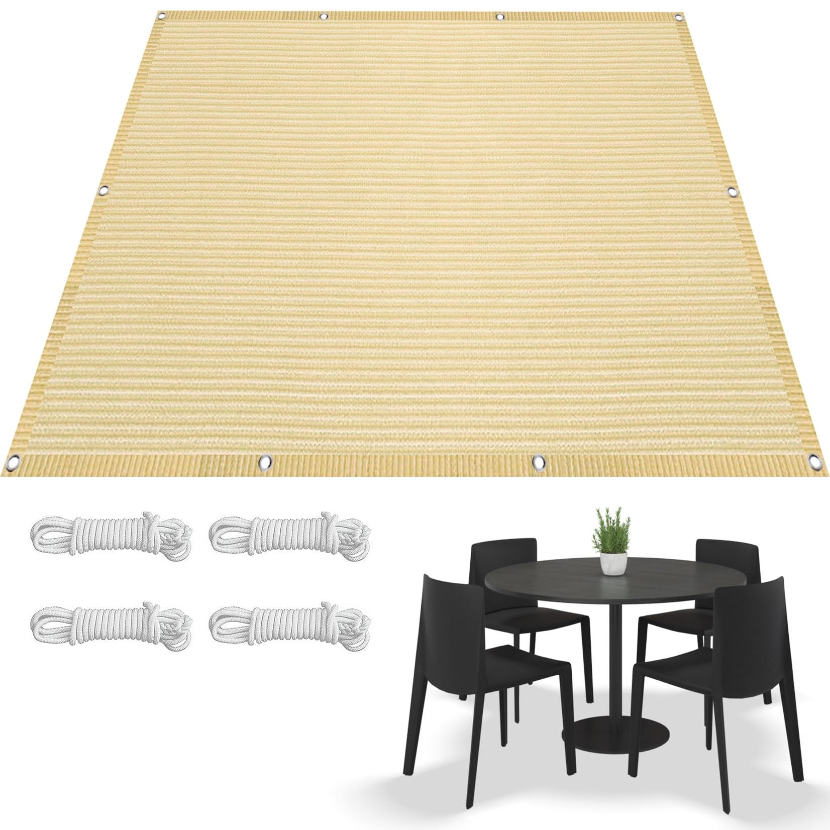 Voile d'ombrage extérieur rectangle multi taille et couleur