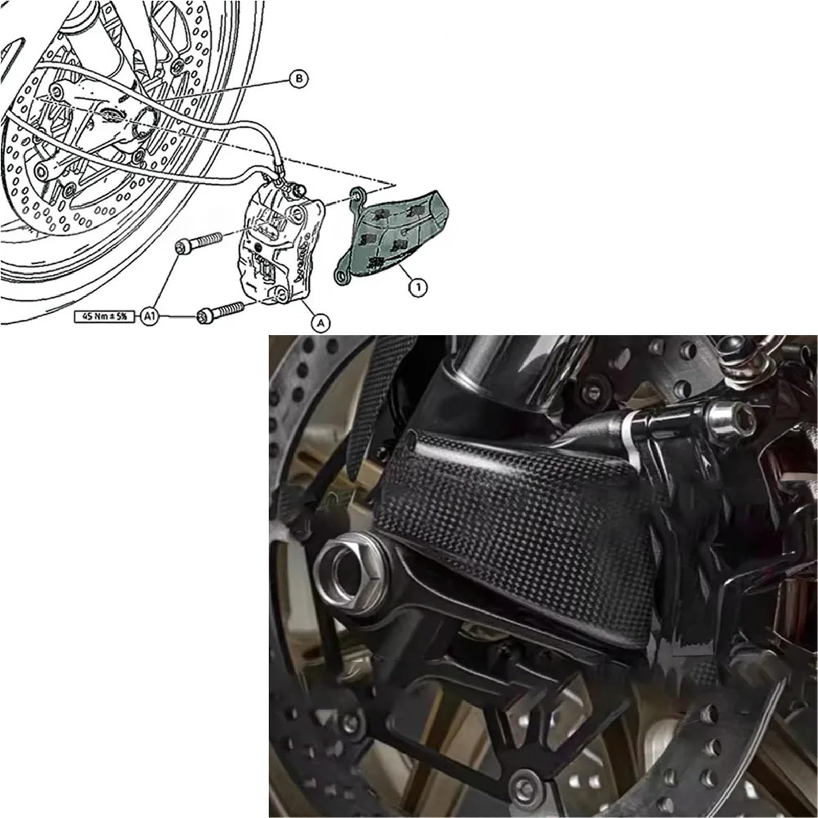 Conductos de refrigeración de aire de pinza Conductos de aire y cubierta del radiador de la pinza de la motocicleta compatibles con DUCATI PANIGALE V2 899 959 1199 1299 Hyper 950 Multistrada V4(Gloss)