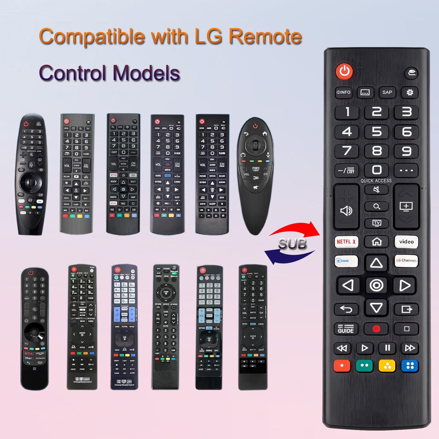 Amazon | (2個パック) ユニバーサルリモコン LGスマートTVリモコン交換
