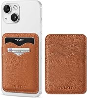 Vista 15 de VULKIT Soporte adhesivo para tarjetas Compatible con iPhone, cartera de cuero para teléfono celular, estuche para tarjetas de crédito, adhesivo