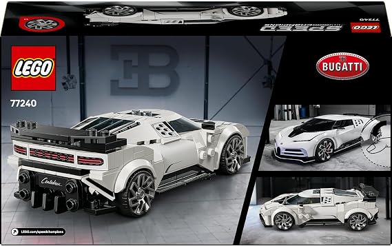 LEGO Speed Champions Bugatti Centodieci 77240 – Collectible Model Car for Children Ages 9 and Over, Detailed Race Car and Game and Exhibition Production Set with Driver Figure (291 Pieces)