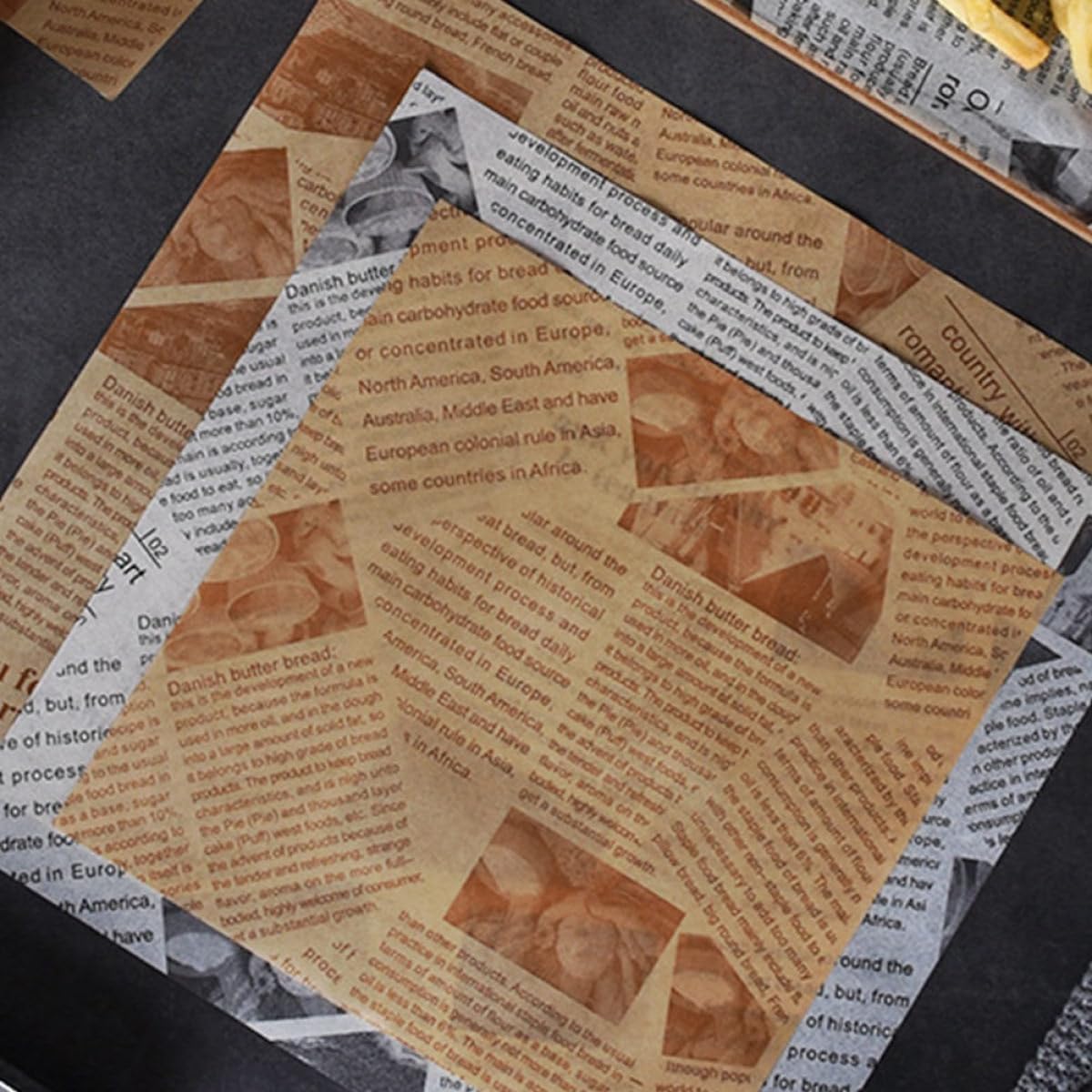 Happyyami Papel para Hornear Absorbente de Aceite 500 Piezas de Pulpa de Madera Resistente al Aceite Adecuado para Alimentos Fritos y Bocadillos Hogar