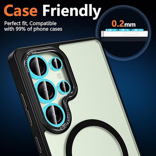 Vista 550 de para Samsung Galaxy Z Flip 7 Protector de Lente de Cámara, Cubierta de Lente de Vidrio Templado con Anillo de Metal Individual, [Fuerte Adhesión] 1