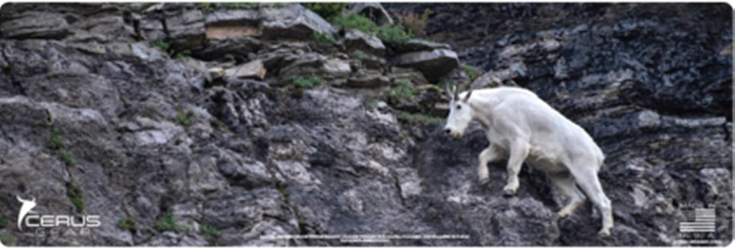 EDOG Goat Gun Cleaning Mat - Rifle Wild Mountain Goat in 4 Color Splendor 12x36 inches Compatible All Series 3 mm Padded Pad Protects Your Firearm Magazines Bench Table Surfaces Oil Solvent Resistant