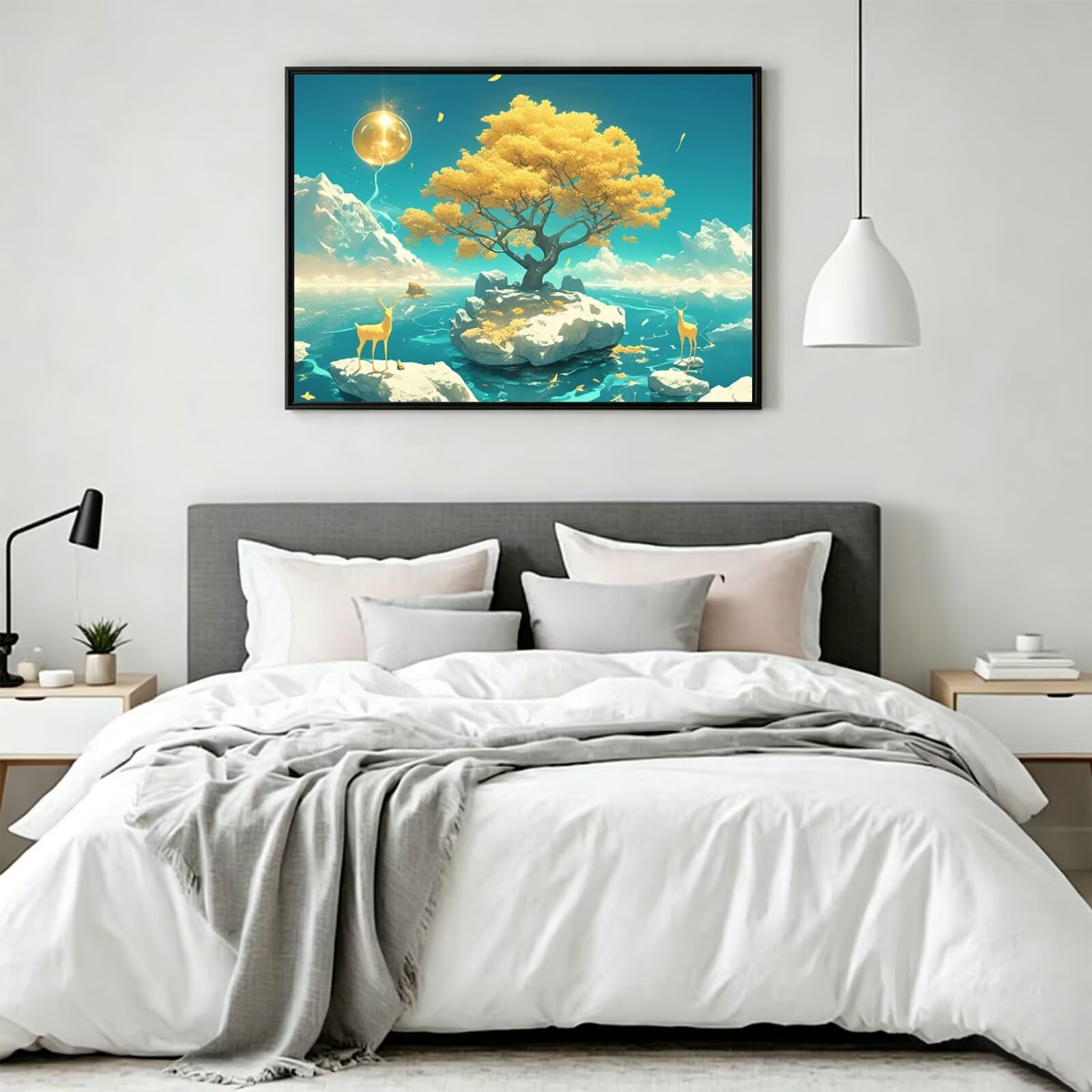 Pintar por Numeros árbol Pinturas Acrilicas animal Pintura por Numeros Adultos Lienzos para Pintar, Pintura Acrilica Manualidades, Decoración para Hogar, Regalos Cumpleaños, 90x120cm Sin Marco, q-808