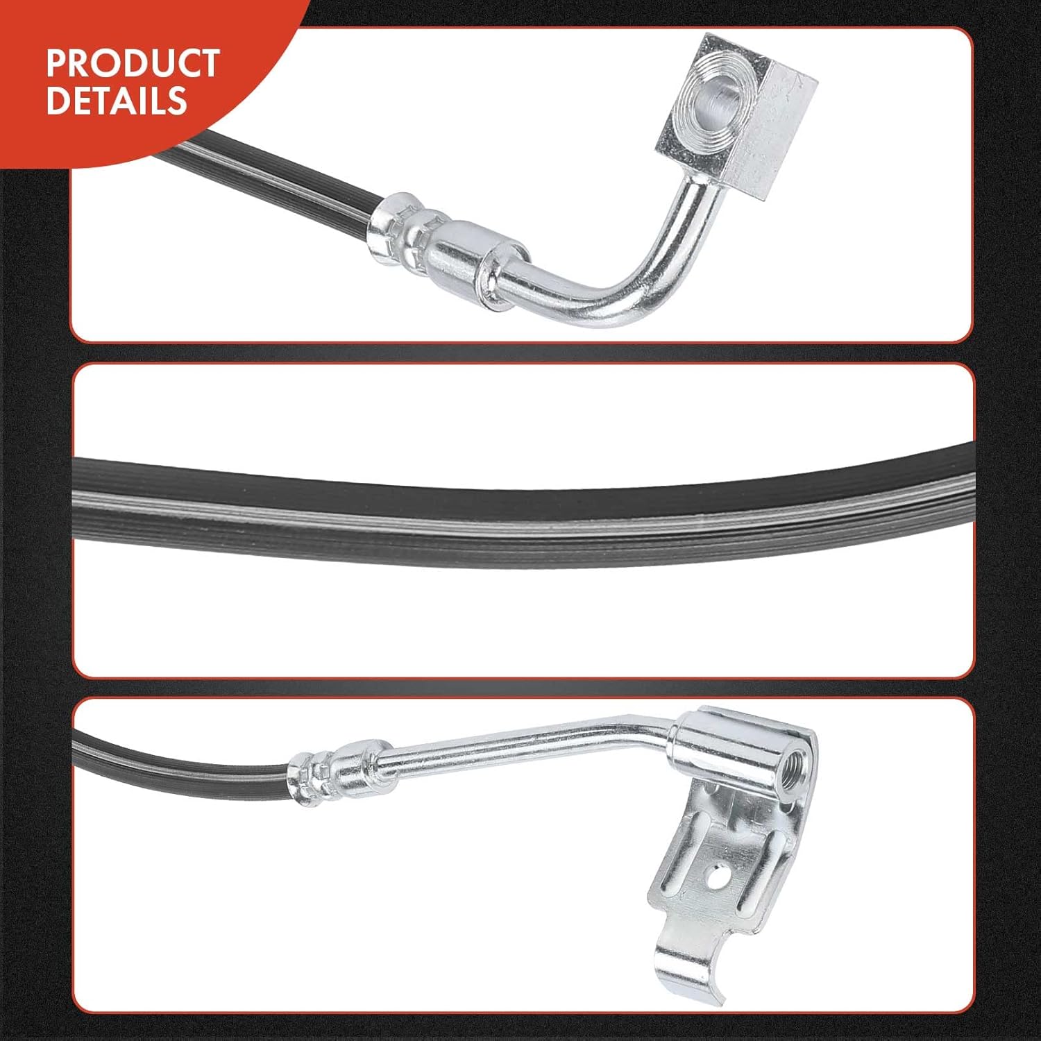 A-Premium Rear Driver Brake Hydraulic Hose Compatible with Select Jeep Models - Wrangler 2013-2017, Wrangler JK 2018 - Replace# 52059885AB, 68171955AD