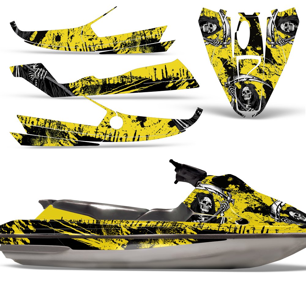 Wholesale Decals Jet Ski Graphics kit Sticker Decal Compatible with Sea-Doo GTS 1992-1997 - Reaper V