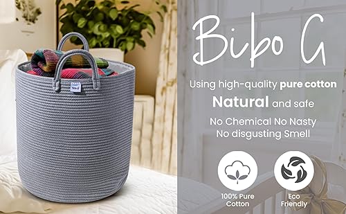 Miniatura 4 de Cesta de cuerda para la ropa sucia con cubierta antipolvo, cesta de zapatos de algodón tejido para ropa, almacenamiento de mantas, juguetes,