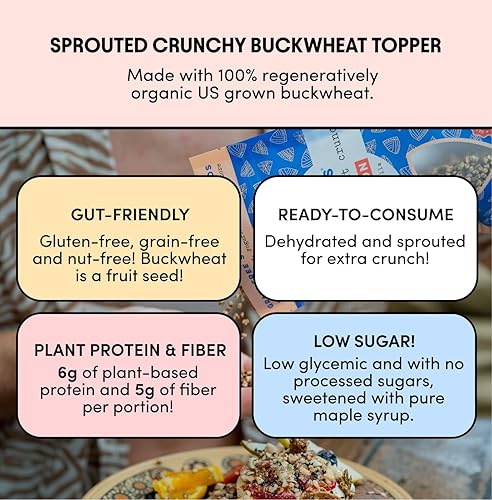 Vista 31 de Lil Bucks Granos germinados de trigo sarraceno crudo, granola sin granos (ORIGINAL, 1 paquete)