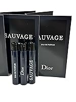Vista 2 de Dior Christian SAUVAGE MEN Muestra de Perfum EDP Frasco 1 ml / 0.03 oz - 3 PIEZAS - Juego de 3
