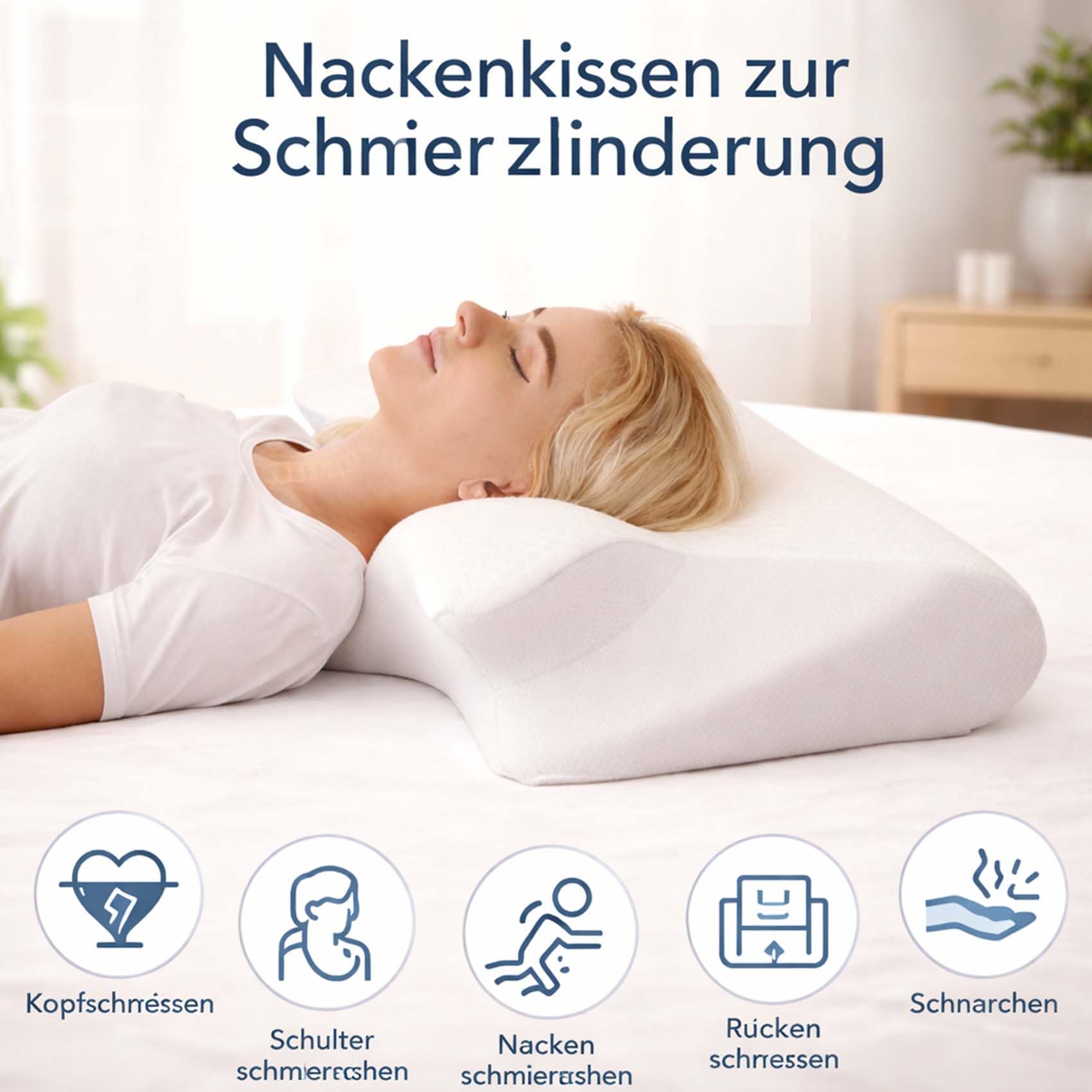 Curo Sleep Kissen Original, 2026 Neu Curo Sleep Kissen, Memory Materialien Werden Verwendet für SeitenschläFer Geeignet, RüCken und Bauchlage, Atmungsaktiv Bezug Waschen, Schmerzlinderung (Schwarz)