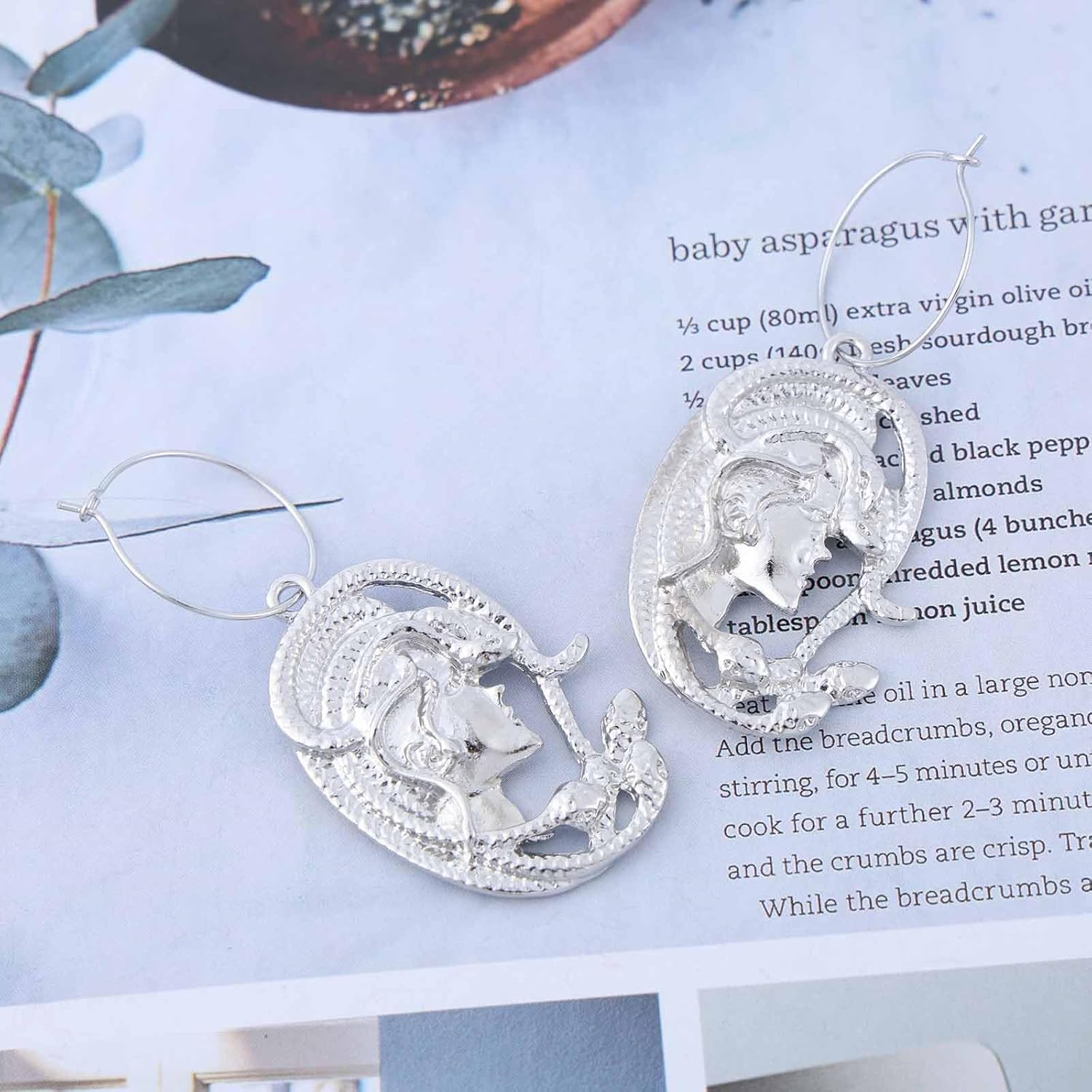 Boho Snake Hoop Earrings Vintage Serpent Snake Dangle Earrings Gold Medusa Snake Earrings Ancient Snake Drop Earrings Jewelry for Women - Image 5