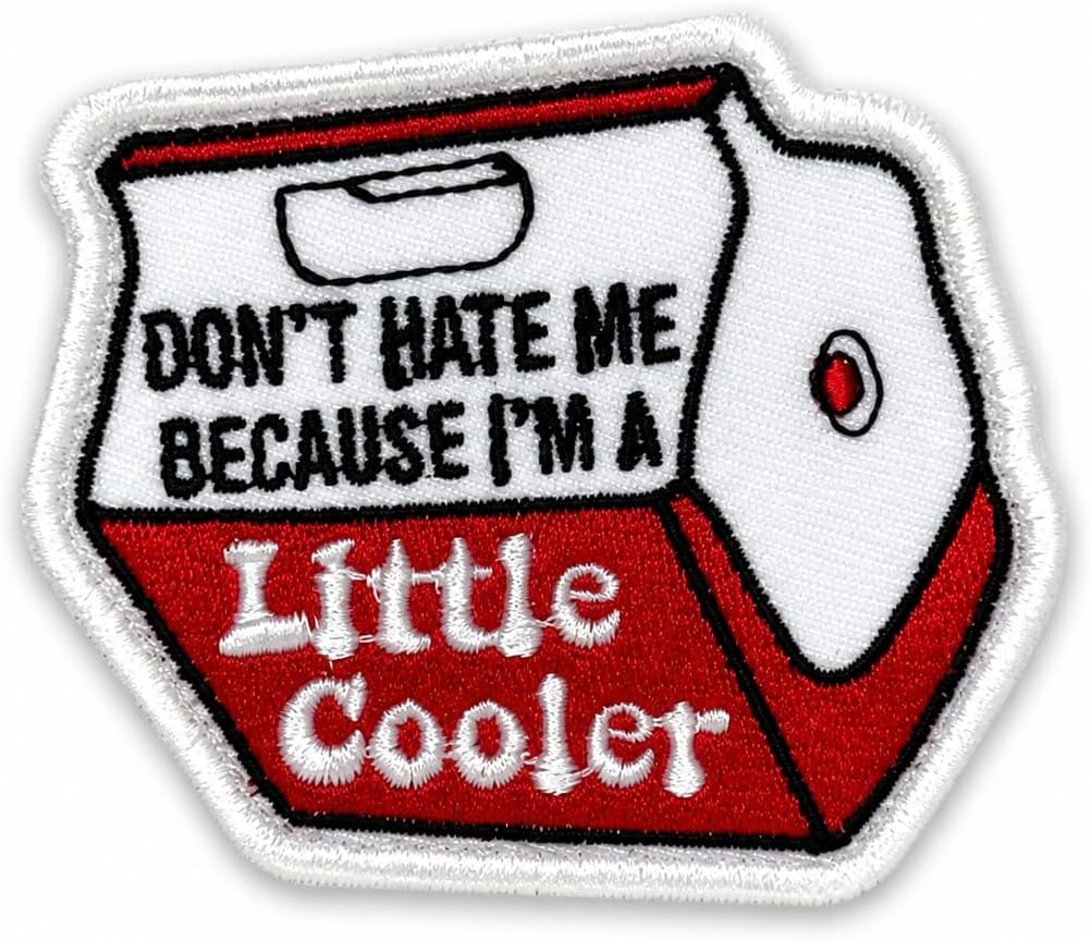 Don’t Hate Me Because I’m a Little Cooler Patch, USA – Funny Embroidered Hook and Loop Morale Patch for Hats, Backpacks, Tactical Gear and Dog Harnesses 3 x 2.75 Inches - Locally Owned