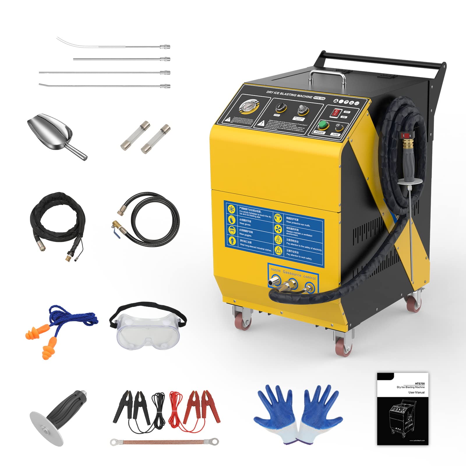 LUTIFIX Dry Ice Blasting Cleaning Machine, Dry Ice Blast Cleaners for Industrial, Automotive, Medical, compatible with all Vehicle Cars(220V)