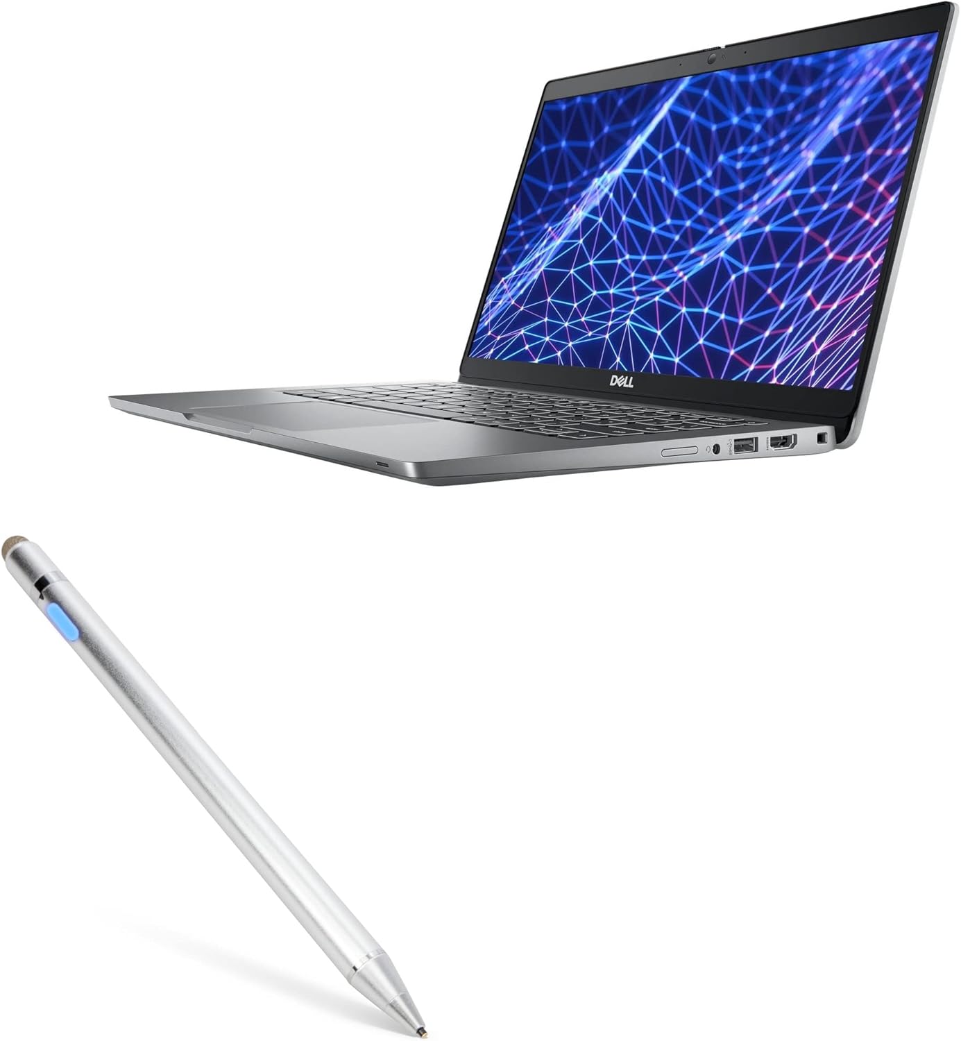 BoxWave Stylus Pen Compatible with Dell Latitude 5330 2-in-1 - AccuPoint Active Stylus, Electronic Stylus with Ultra Fine Tip - Metallic Silver