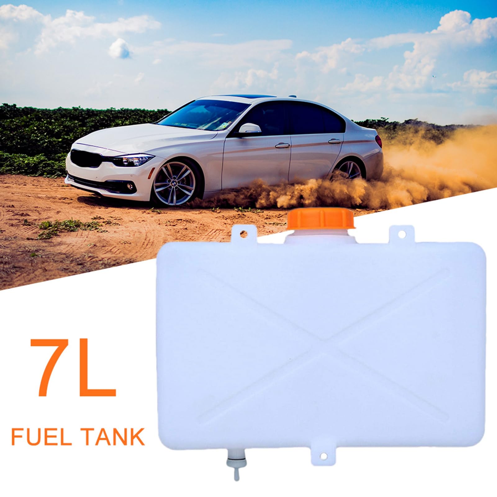 Depósito de combustible de plástico de 7 litros para aceite, gasolina, depósito de agua para barco, coche, camión, calefacción estacionaria, accesorios esenciales de calefacción incluidos