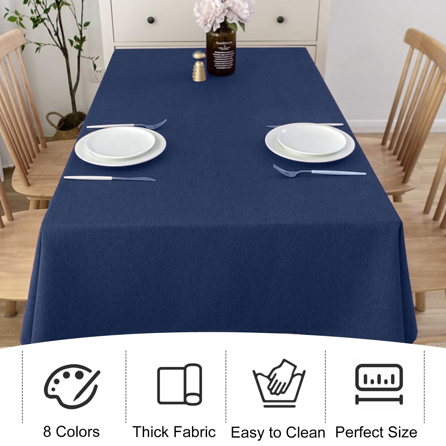 テーブル用品 sold Amazon.com: JALANCY 4 Pack Square Table Cloth 85x85 Inch