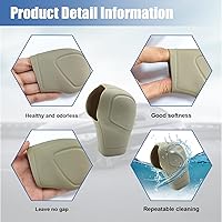 Vista 4 de Ziciner 2 piezas de cubierta para palanca de cambios de coche, accesorios de protección de cambio automático de silicona elástica, pomo