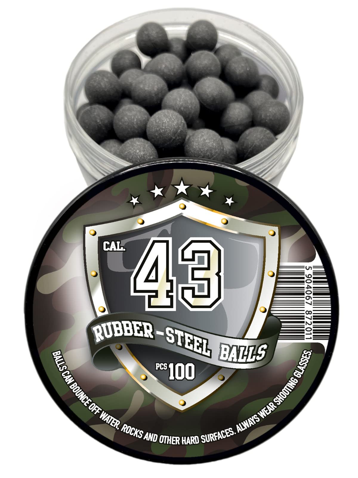 Glock 17 Gen 5 T4E M2 .43 Caliber Paintballs Rubber Steel Balls 100 Pack