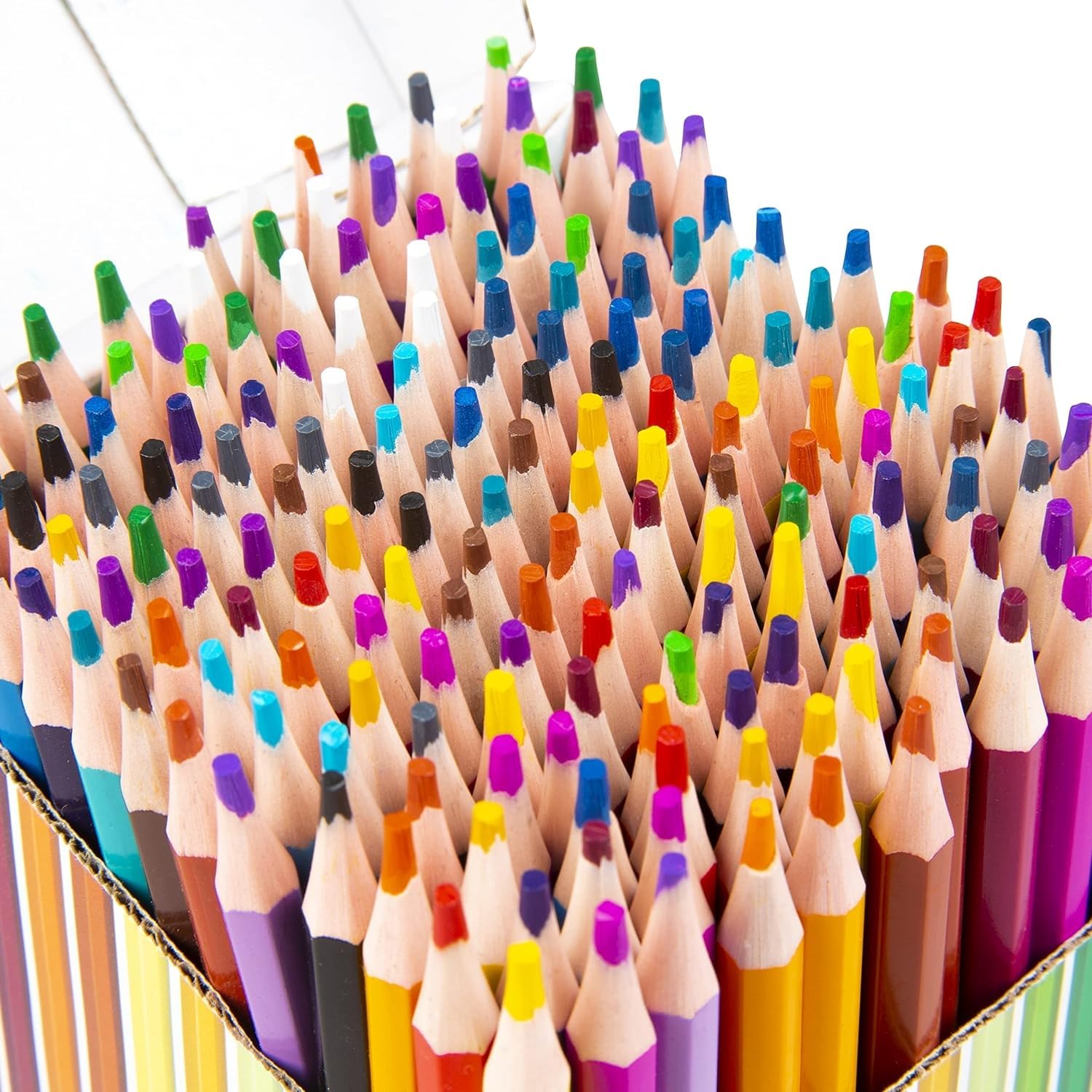 H B Lot de 180 crayons de couleur pour adultes - Crayons de couleur à