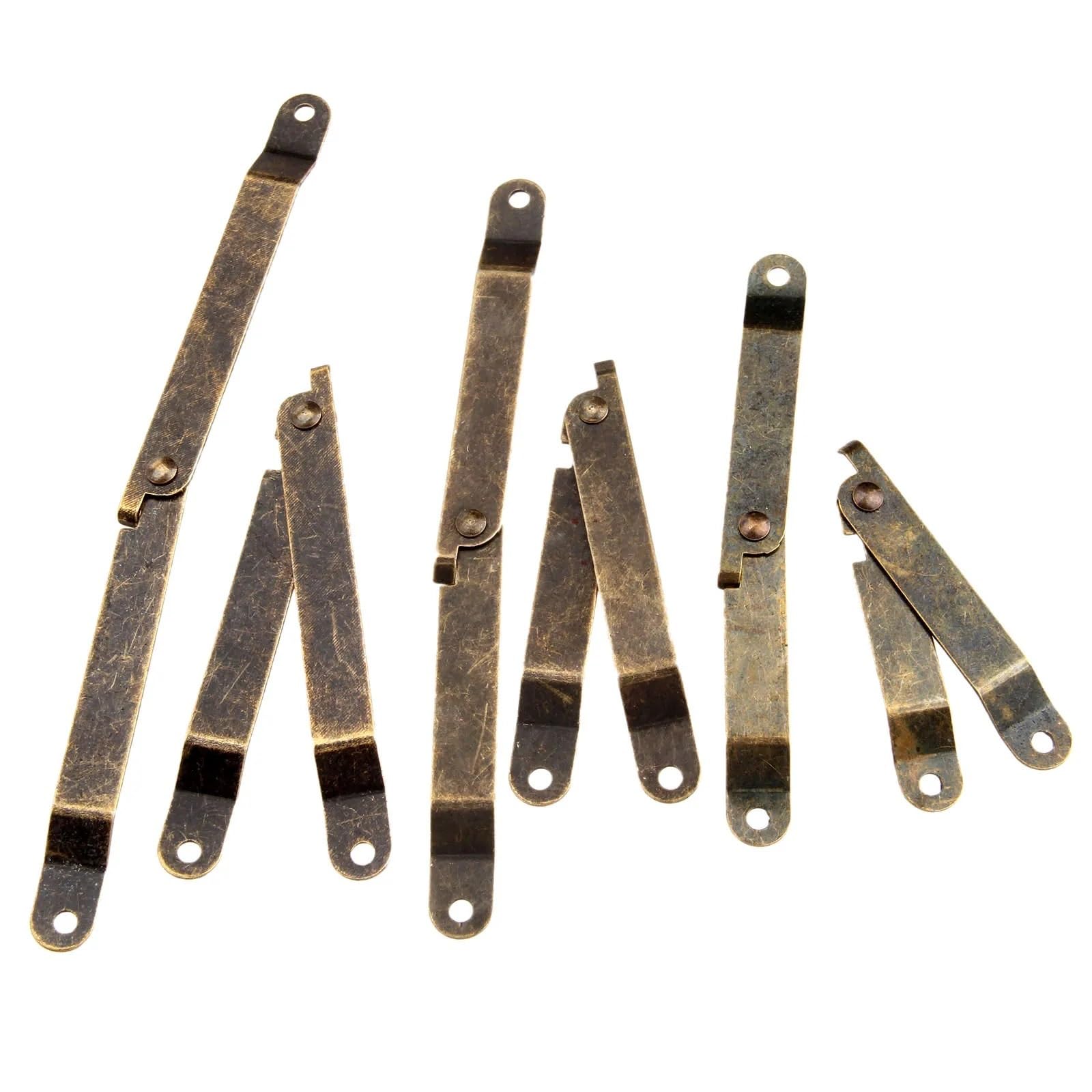 Charnière de support de couvercle de meuble bronze pour porte placard 97x11mm