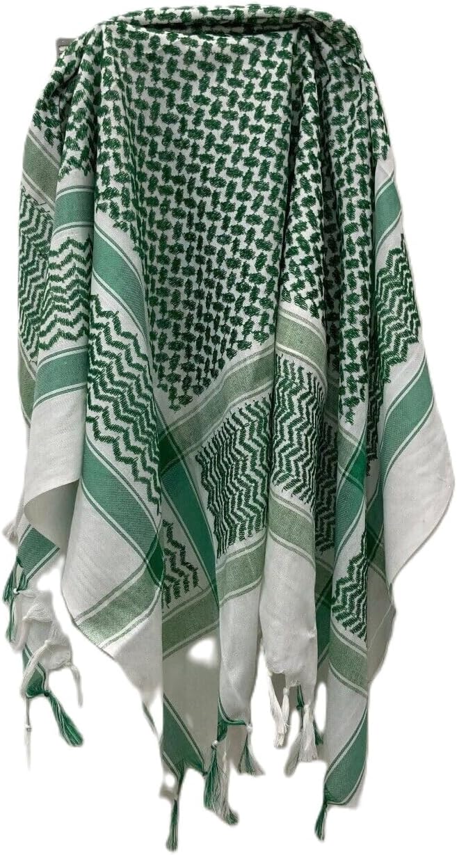 Shemagh Tactical Desert Head Neck Scarf 100% Cotton Keffiyeh Shemagh Original Scarf Kufiya Arafat Men & Women
