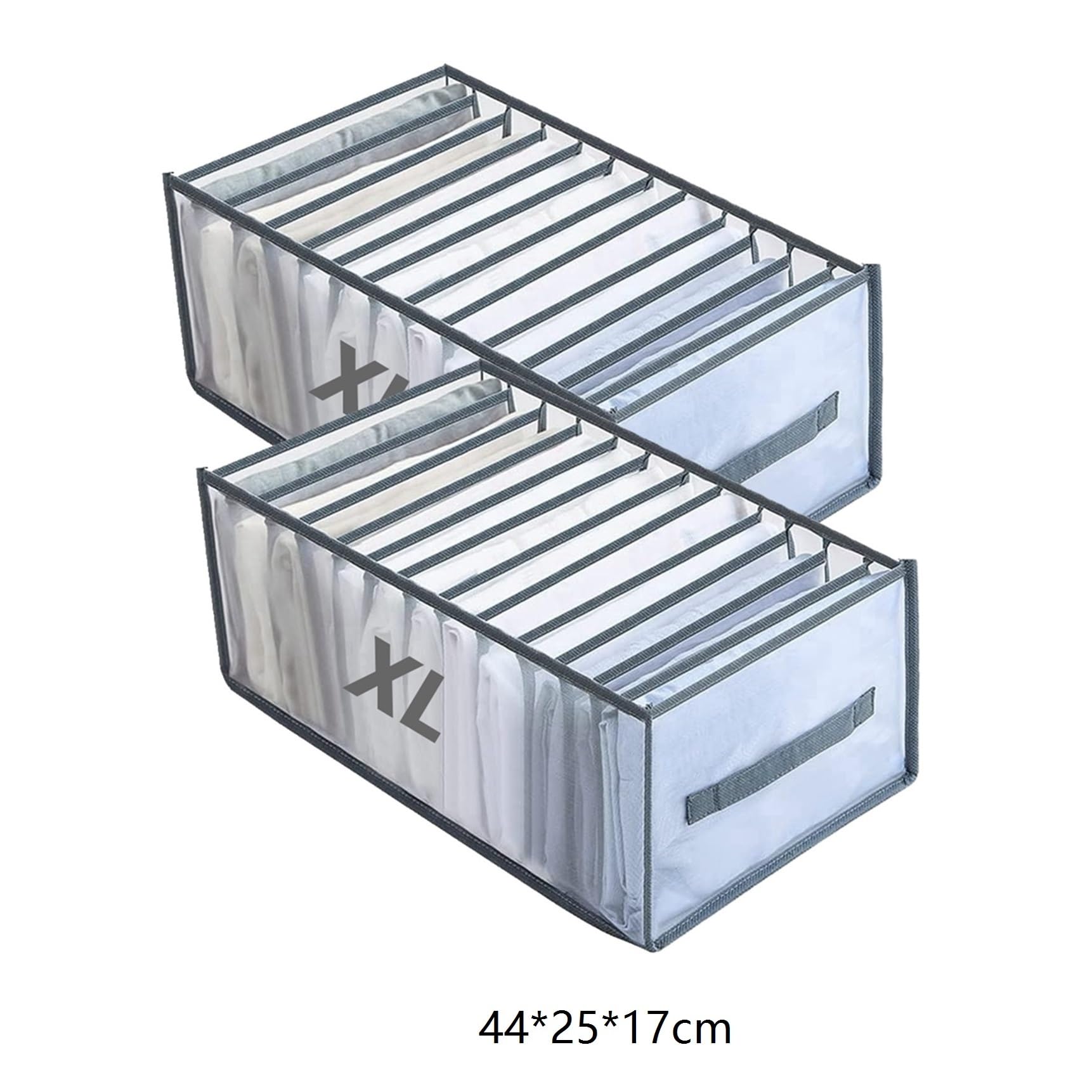 Compatible con organizador de ropa genérico 2 piezas. | 12/5 rejilla jeans calcetines faldas sujetador armario(XL 12Grids 2pcs)