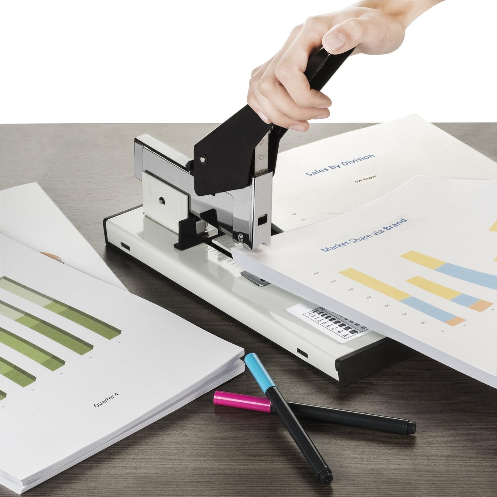 Cucitrice Cucitrice Resistente for Risparmiare Manodopera for Uso Ufficio, Grande Addensata for Studenti, Rilegatura con Punti Metallici, Multifunzionale Forniture Ufficio