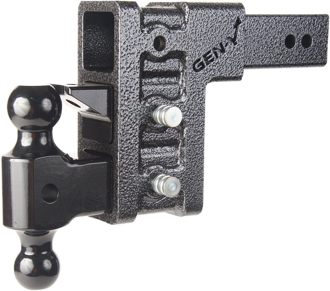 GEN-Y Hitch GH-1623 Class V 2.5" Receiver 6" Drop Hitch 32K Towing w/ Black Premium 5/8" Key Receiver Lock Bundle
