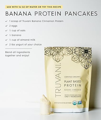 Miniatura 6 de TRUVANI  Polvo de proteína a base de plantas  Proteína orgánica certificada USDA en polvo vegano sin OMG sin gluten
