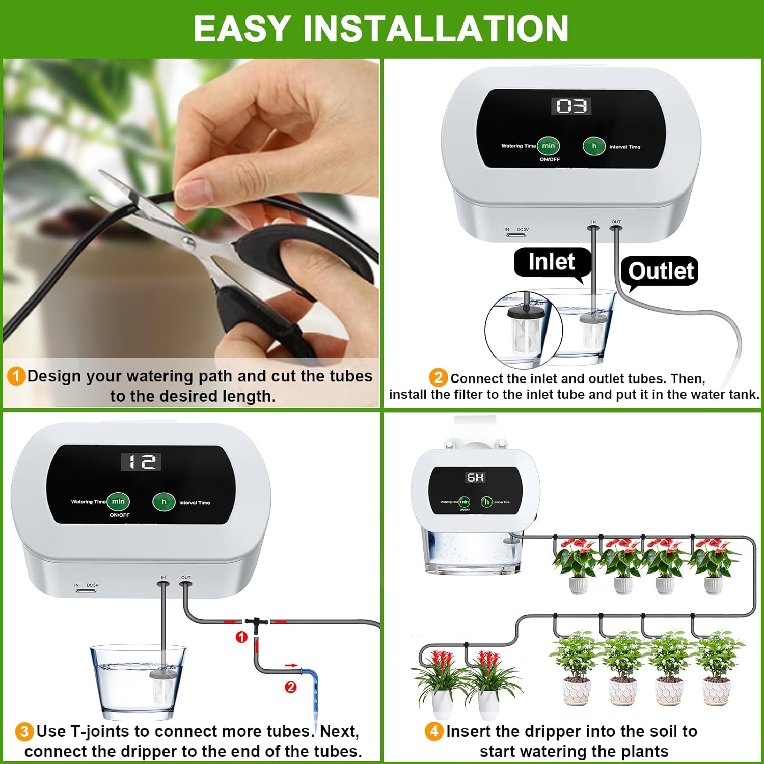Step-by-step installation guide for Srygery Drip Irrigation Kit