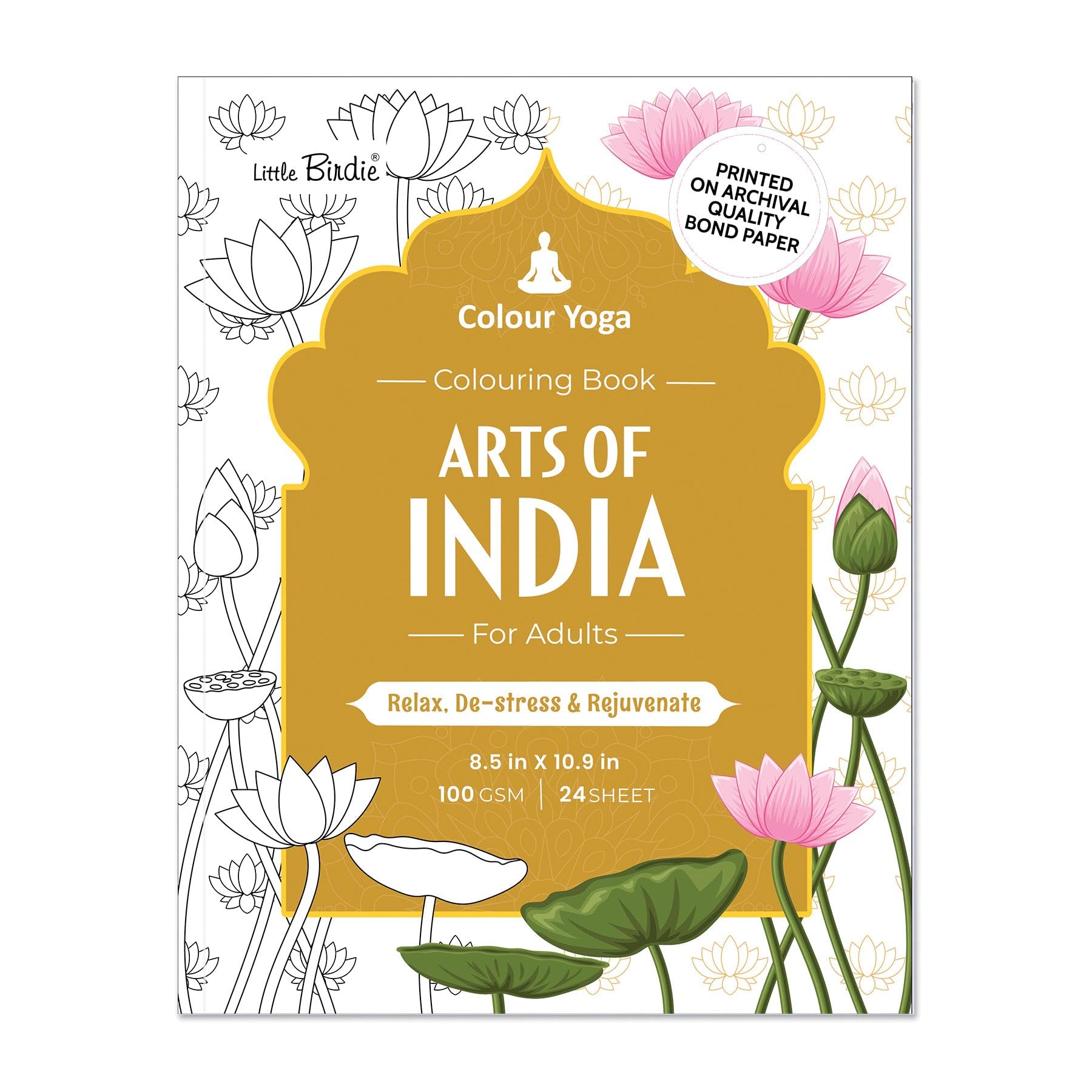 Little Birdie Arts of India Colouring Book| Coloring, Painting, Art & Craft Book for Kids & Adults