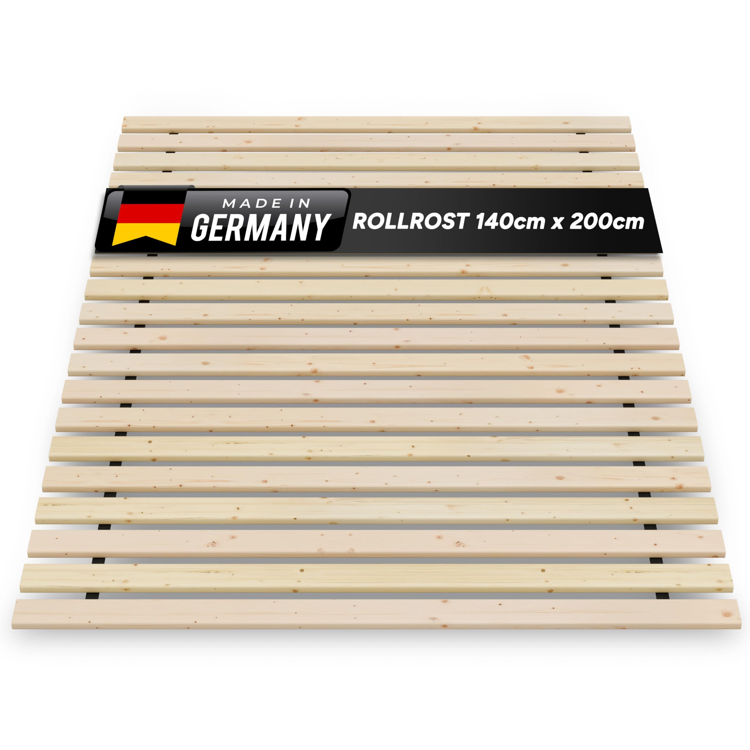 TUGA - Holztech Rollrost 140 x 200 cm 20mm 300kg Lattenrost Rolllattenrost Premium Qualitätsarbeit aus Deutschland