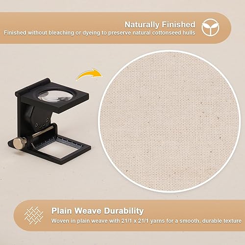 Miniatura 3 de Tela de muselina de algodón sin blanquear de peso medio de 10 yardas, 4.3 onzas, 57 pulgadas de ancho, para ropa, acolchado, bordado y manualidades