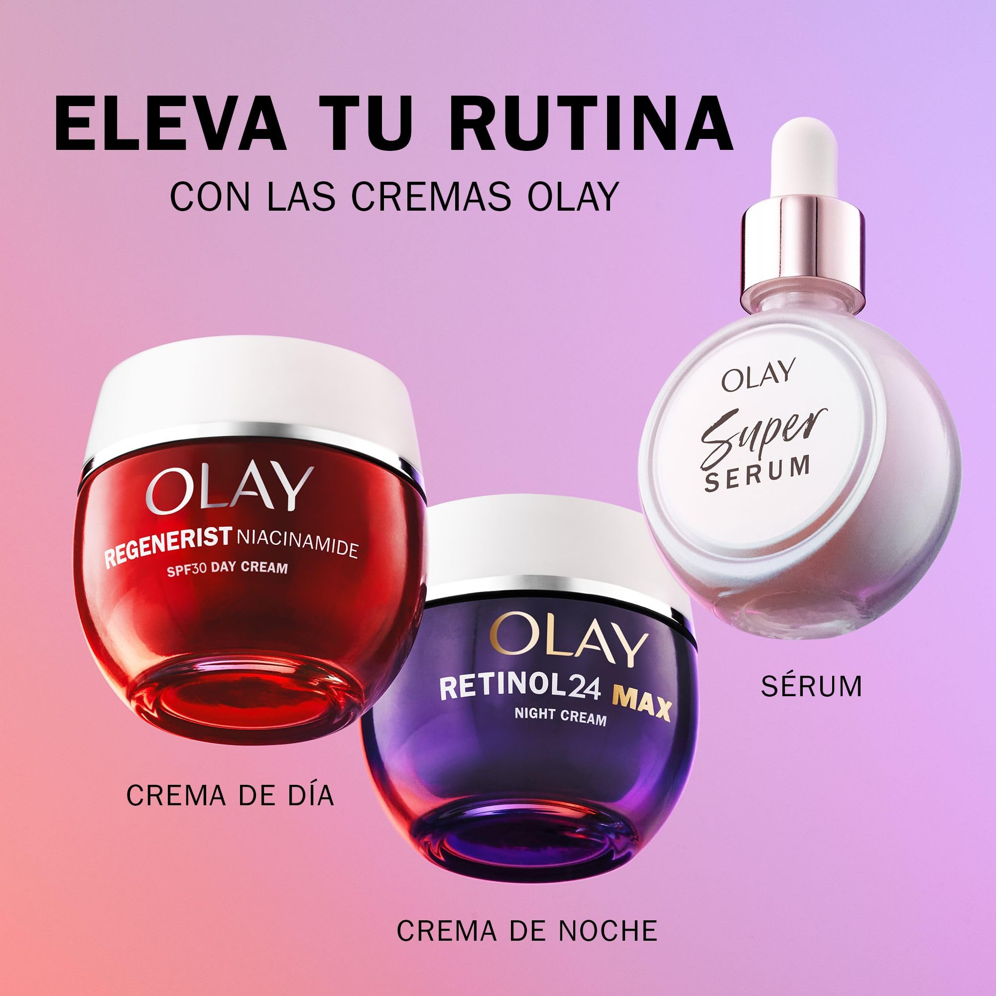 Olay Super Sérum, Sérum Facial Hidratante Con Vitamina C, Niacinamida, Péptido De Colágeno, Cuidado De La Piel Well-Aging, E Iluminador, 30 ml