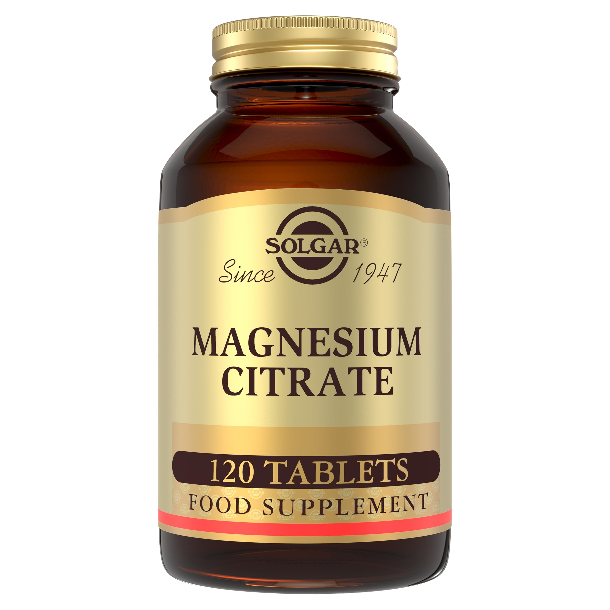 Magnesium Citrate Tablets, Supports The Nervous System, Energy Release, Reduces Tiredness and Fatigue, Vegan, Brown, 120 Count