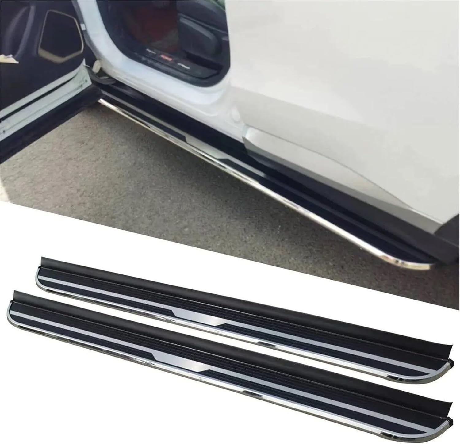 2Pcs Fixed Side Step Pedal Running Board Bar Compatible for Buick Envision 2016-2020