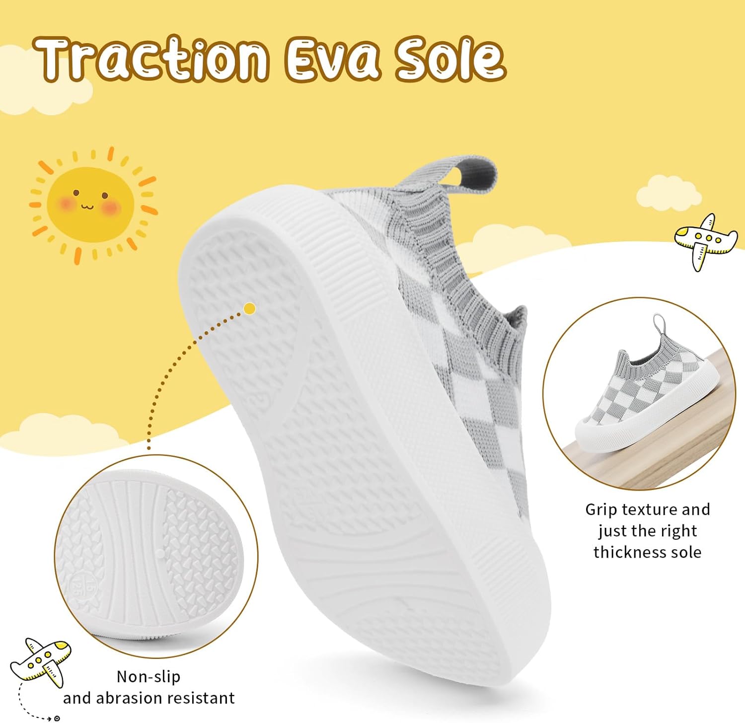 BACSAC Baby Toddler Unisex Infant Shoes Boys Girls Beige Mesh Breathable Non-Slip Soles 6-36 Months - Image 2