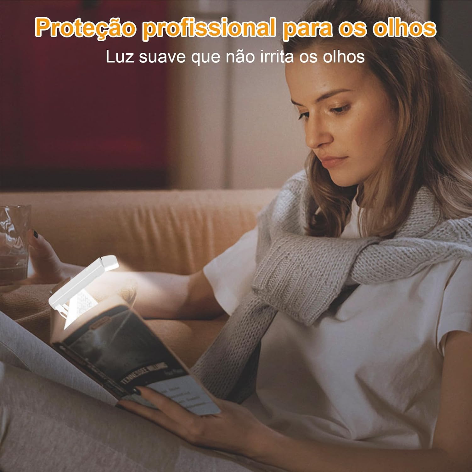 Luz de Leitura para Livro,Luminária de Leitura com Clipe e Braço Flexível USB Recarregável - Brilho & Cor Ajustáveis, Luz Ampla Cuidados com os Olhos, Ideal para Leitura na Cama e à Noite Luz de Leitura para Livro,Luminária de Leitura com Clipe e Braço Flexível USB Recarregável - Brilho & Cor Ajustáveis, Luz Ampla Cuidados com os Olhos, Ideal para Leitura na Cama e à Noite