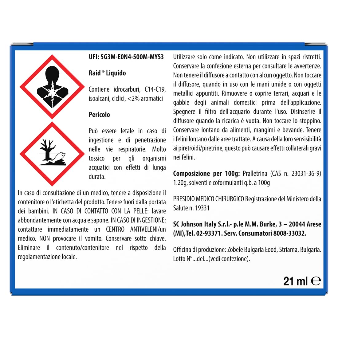 Raid Liquido Elettrico Antizanzare, Inodore, 12 Diffusori e 12 Ricariche | Efficace Contro Zanzare Comuni e Tigre, Formato Scorta, Ogni Ricarica Dura 30 Notti