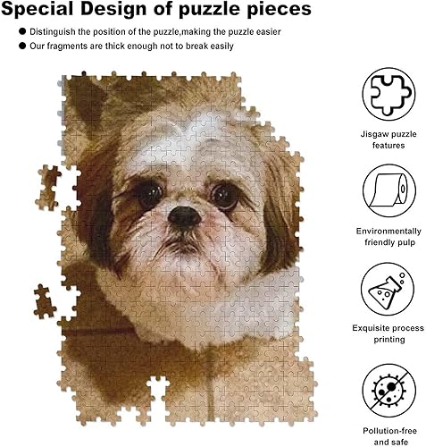 Miniatura 5 de Grandes rompecabezas para adultos de 500 piezas Shih Tzu rompecabezas de perro para adultos, juguetes de regalo, decoración familiar, rompecabezas