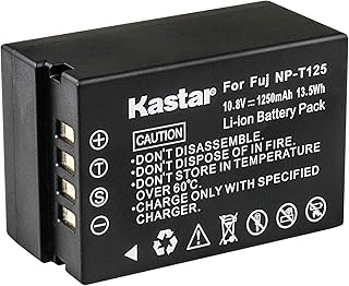 Kastar Battery 1 Pack for Fujifilm NP-T125 NPT125 Rechargeable Battery, Fujifilm BC-T125 Battery Charger, Fujifilm GFX 50S GFX50S GFX 50R GFX50R GFX 100 GFX100 Camera and Fujifilm VG-GFX1 Grip