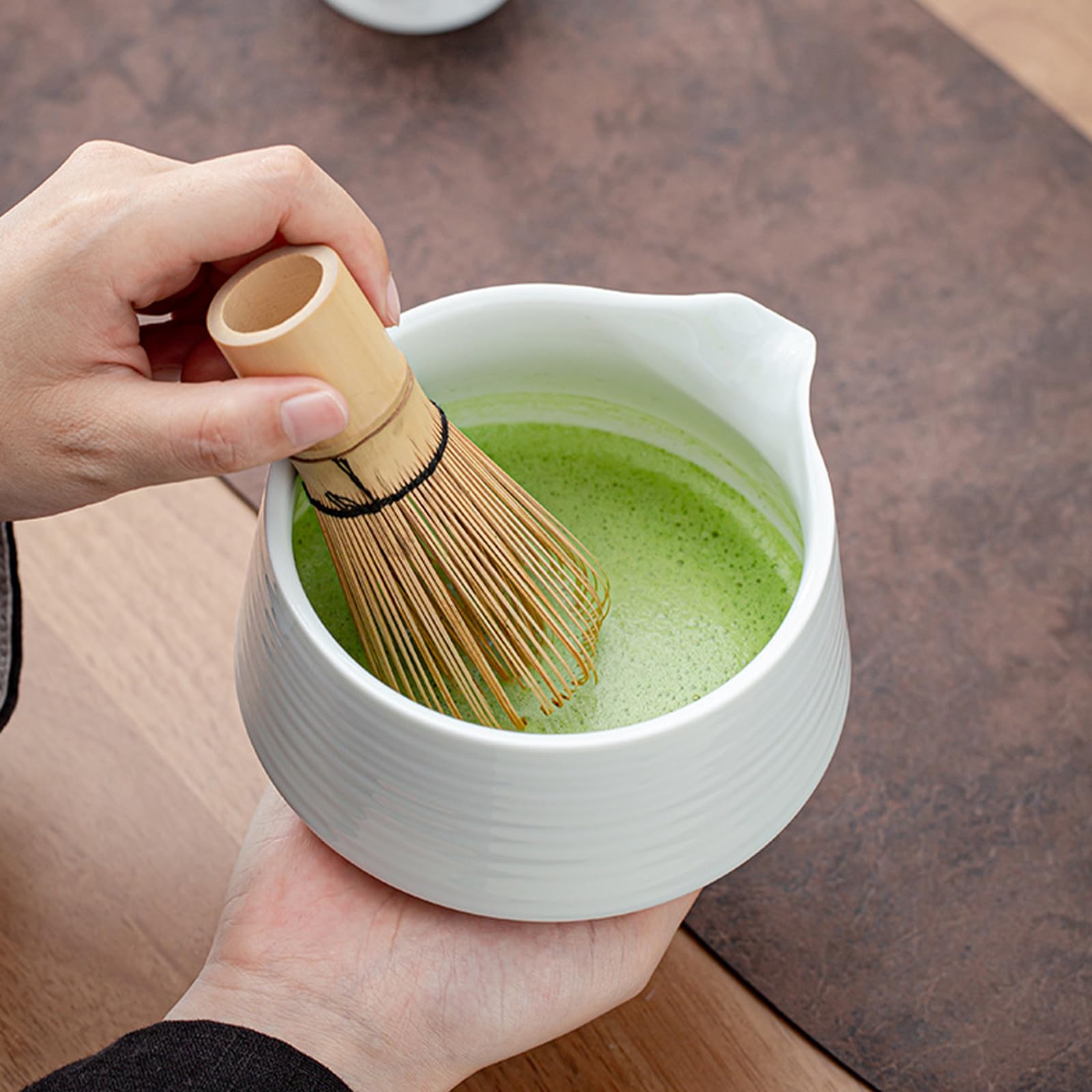 Lot De 5 Sets à Thé Matcha Avec Fouet Et Bol, Fouet En