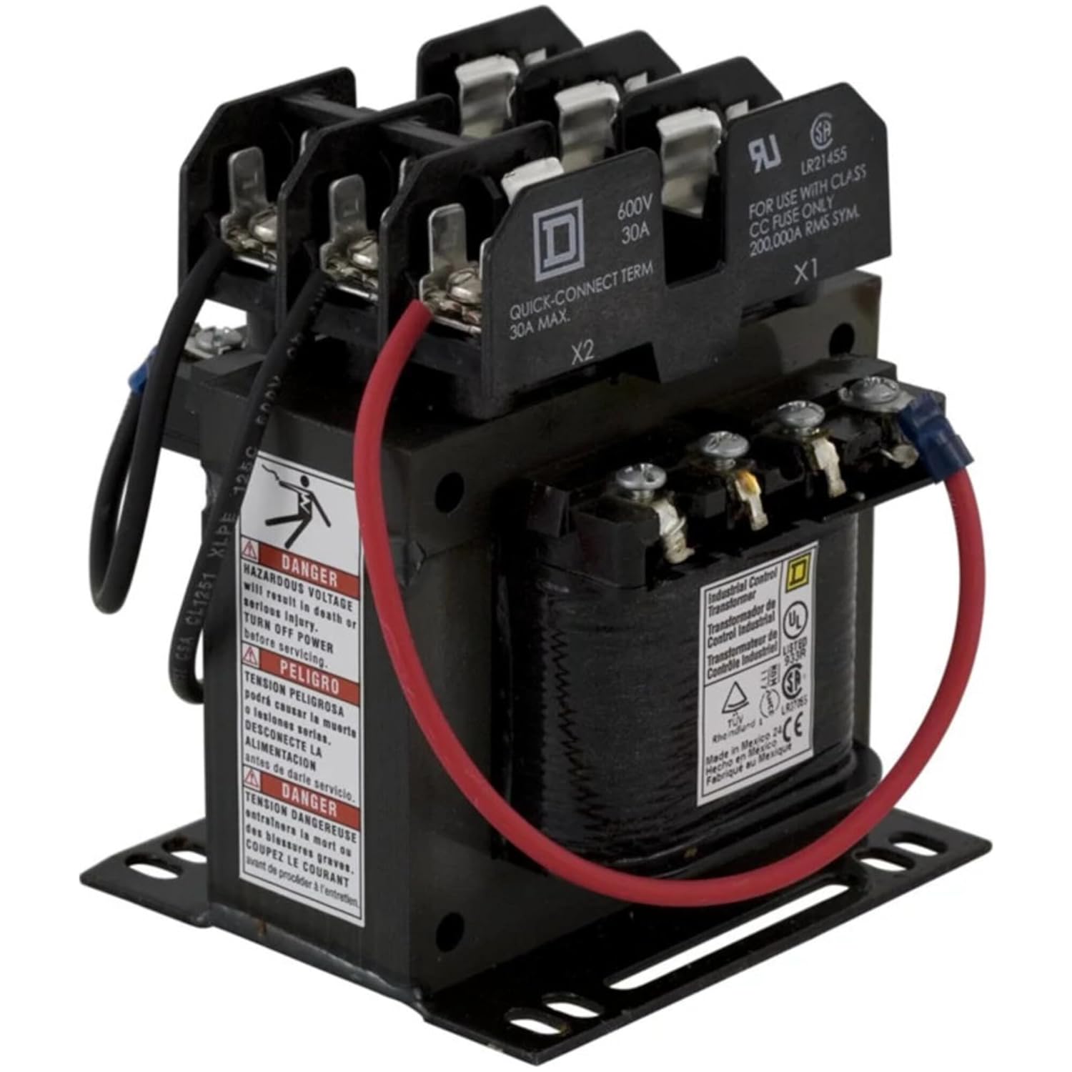 Schneider Electric - 9070TF150D95 - Transformer, Type TF, Industrial Control, 150VA, 1 Phase, 208/240/480V Primary, 120V