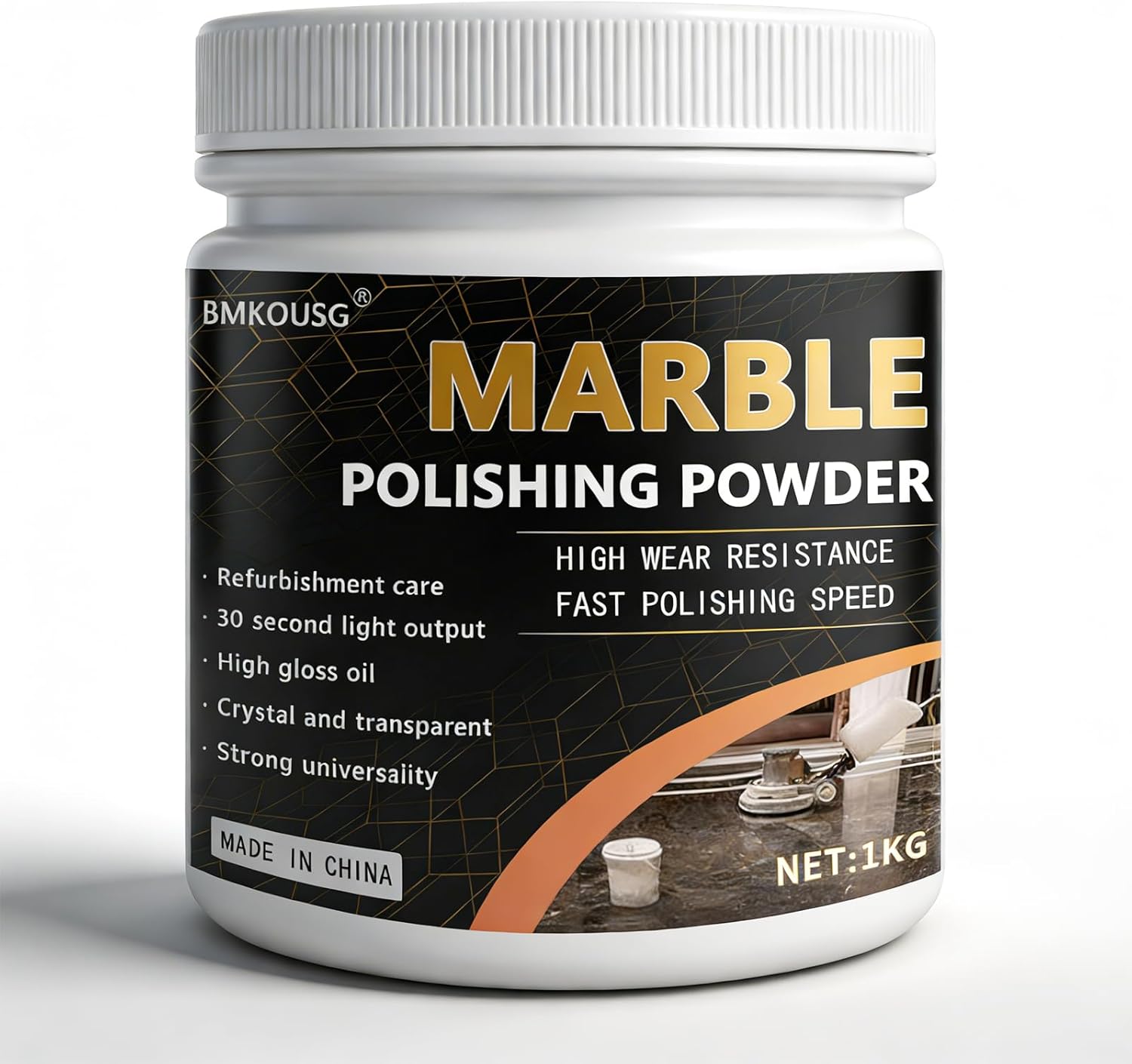 2.2LB Marble Polishing Powder Granite Polish Marble Cleaner Nature Stone Sealer | Professional Grade - Suitable for All Kinds of Stone Polishing Treatment and Shine Renewal