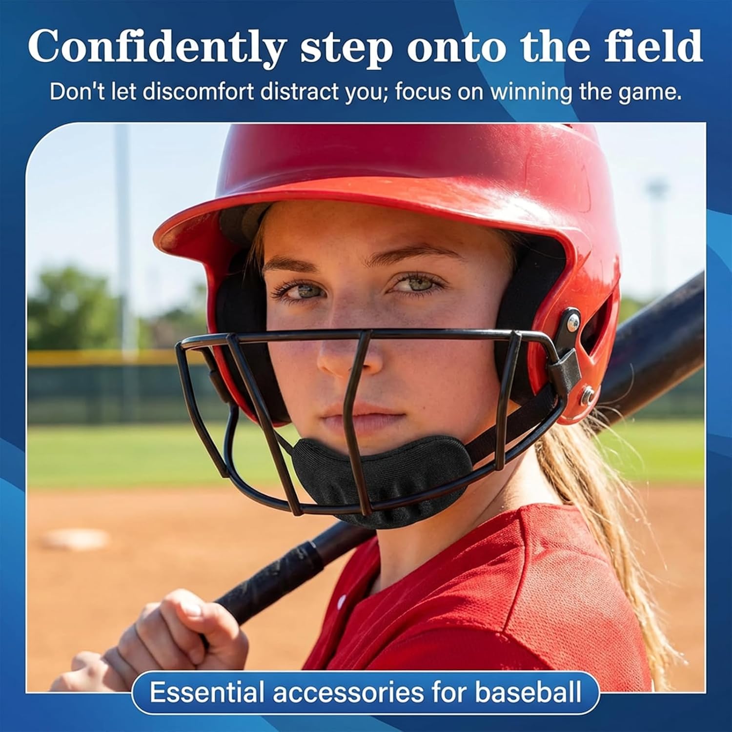 2 Pcs Softball Face Mask Chin Pad Replacement, Softball Fielder's Facemask Chin Cup, Face Defense Cup, Catchers Mask Pads for Baseball Softballs Pitchers Helmet Padding Men Women Teens