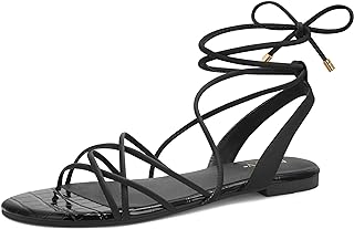 PARTY Women's Strappy Sandals Gladiator Lace Up Flats Summer Wrap Open Toe Tie Up Shoes Price In India